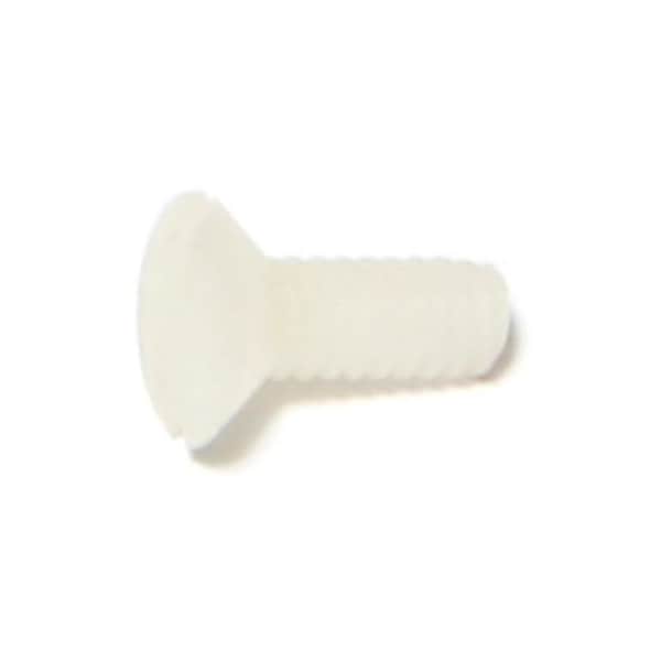 Midwest Fastener #10-24 x 1/2 in Slotted Oval Machine Screw, Plain Nylon, 15 PK 77128 - main